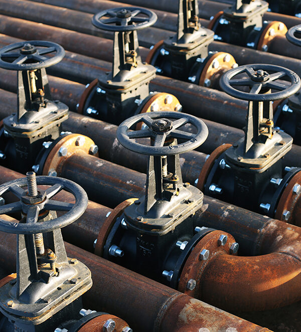 Oil and gas pipe line and valves
